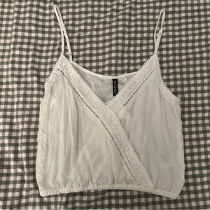 H&M White Spaghetti Strap Top